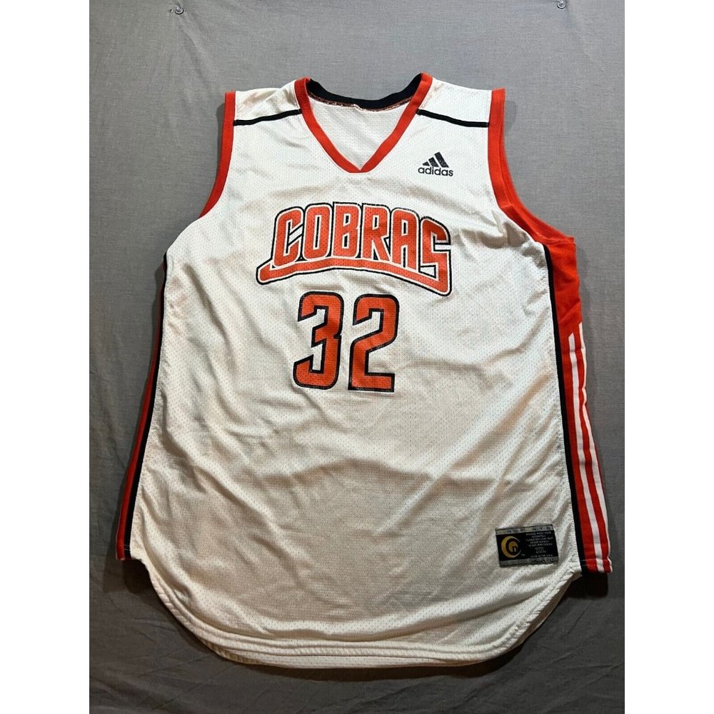 Cobras Adidas Basketball Jersey Adult Extra Large White Sleeveless Pullover Mens
